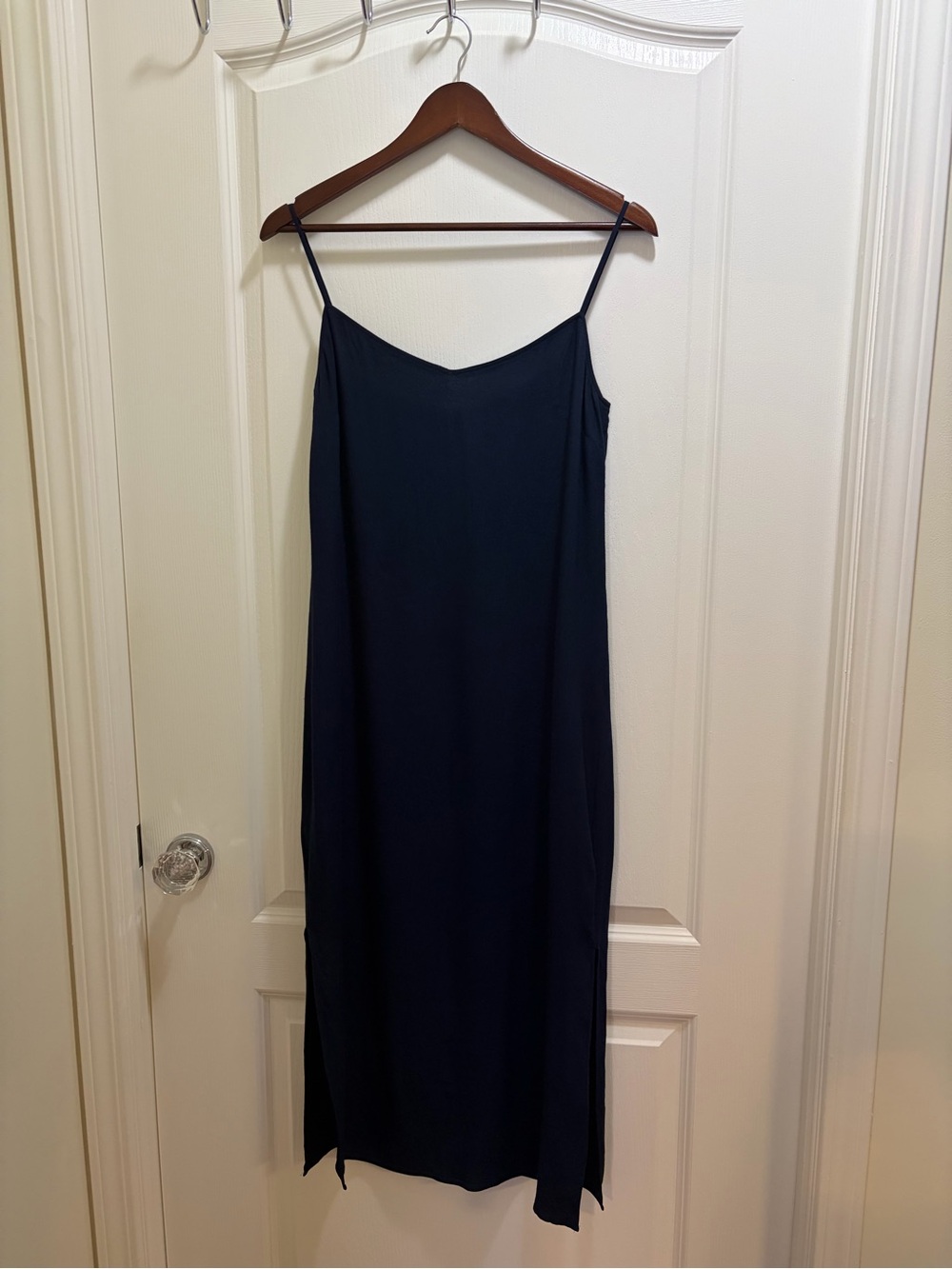 J. Crew Dark Navy Slip Dress with Spaghetti Straps